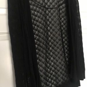 Black meshed cardigan